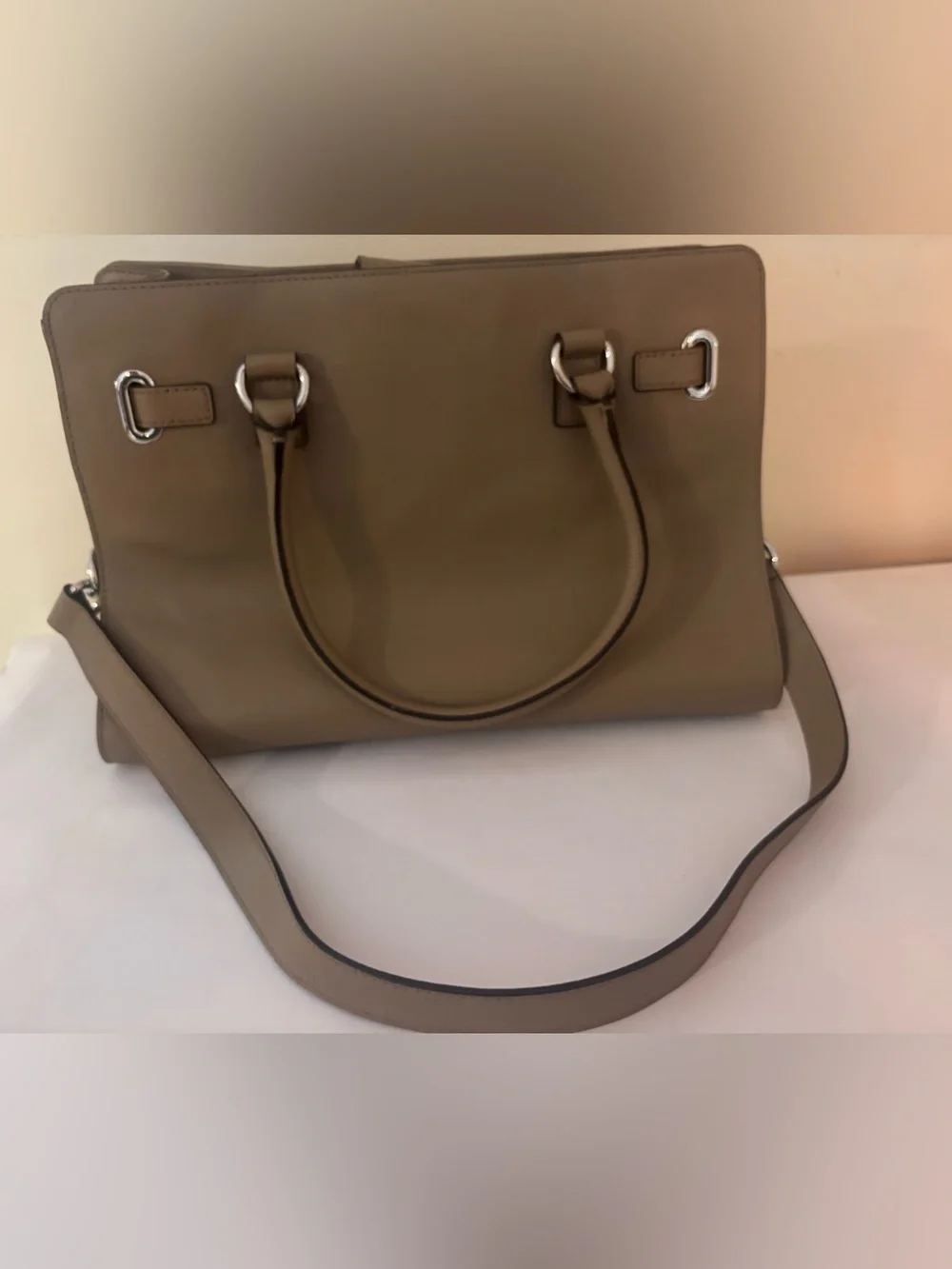 Michael Kors Taupe Leather Bag - Like New